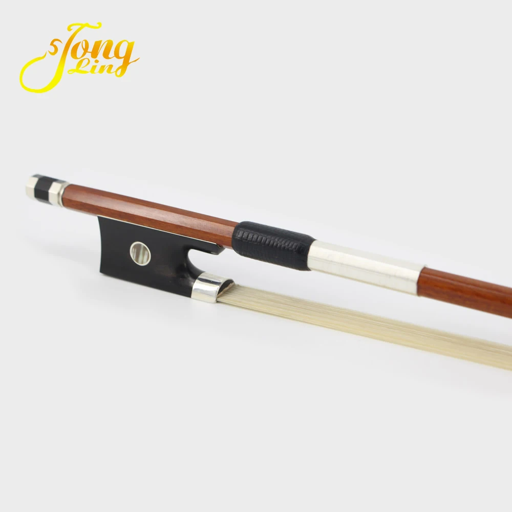 Hand Made  Ebony frog Brazilwood Pernambuco Sliver Violin bow Professional Bow