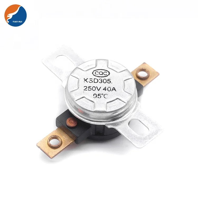 Large Big Current 250V 15A to 40A Bimetal Manual Auto Reset KSD305 KSD314 KSD302 Thermal Protector Switch Thermostat