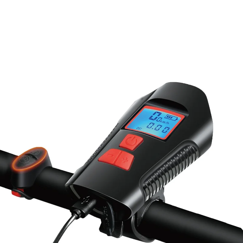
USB Rechargeable Bike Light Stopwatch LCD Display Speedmeter Bike Front Light Set Bicycle Headlight Taillight BL100 