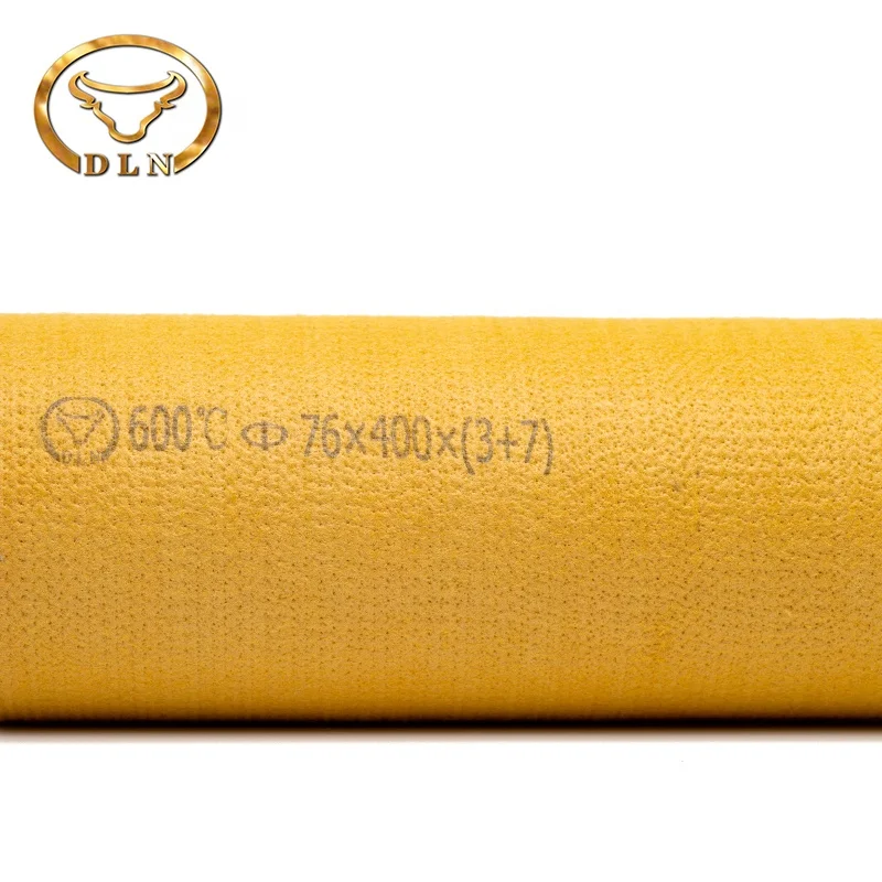 Needle punched PBO roller sleeve felt for aluminum extrusion industry