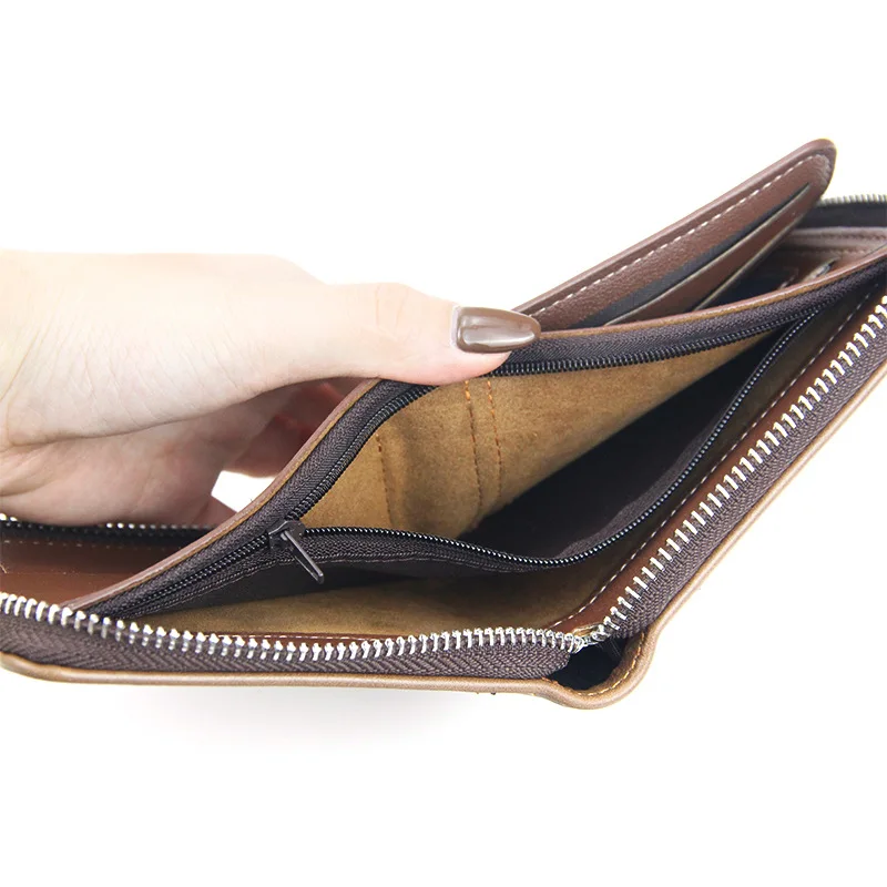 MenBense 2022 New Style Fashion Multiple Models Short Section Zipper Wallets For Men,Gentleman Coin Purses Card Holder Case