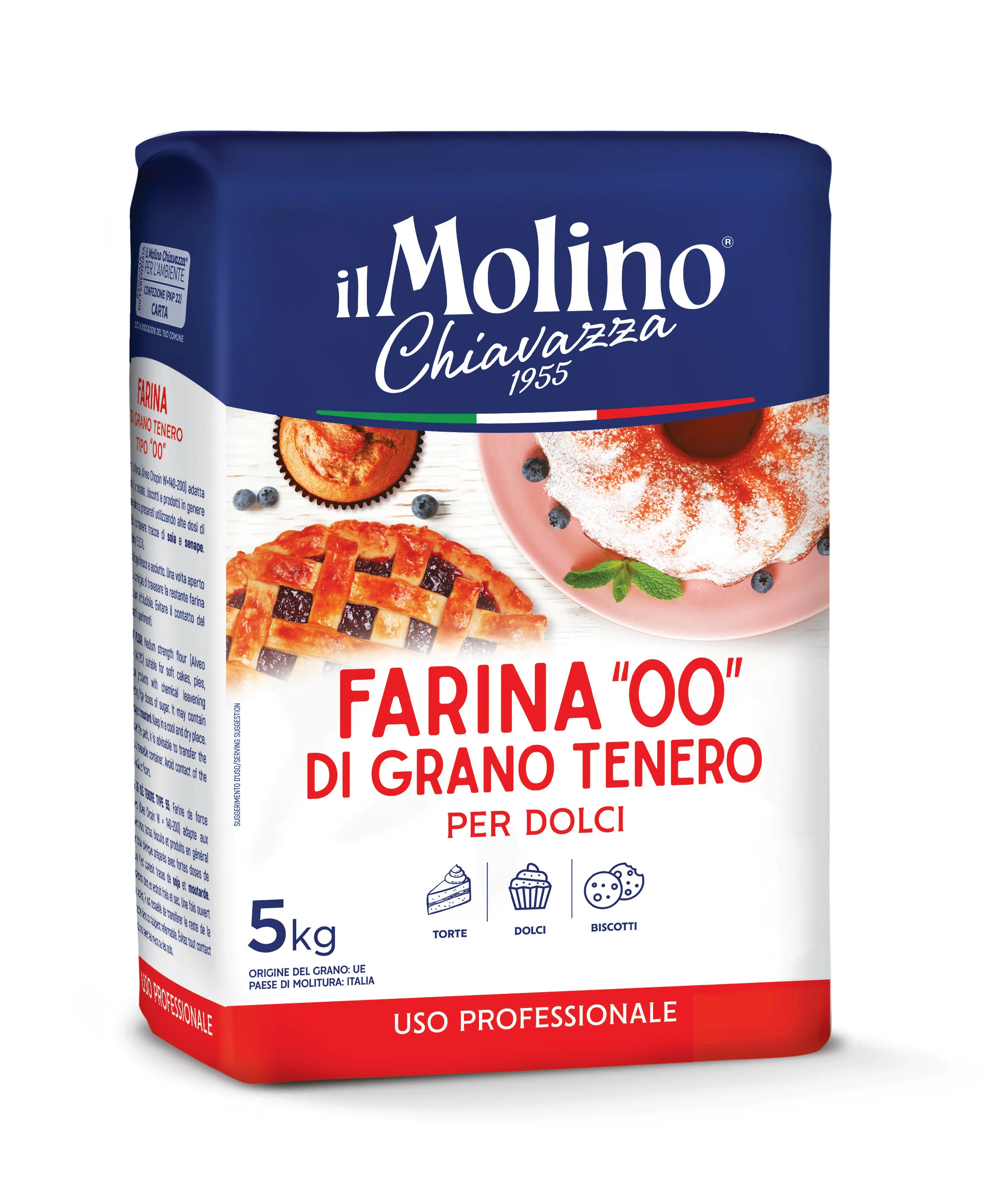 High Quality 100% Natural and SOFT WHEAT FOR CAKES 00 & Pastries Professional Uses Made in Italy Ready for Shipping