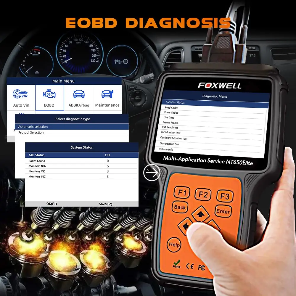  Foxwell NT650 Elite все делает сервисный инструмент с 25 специальными функциями обновленной
