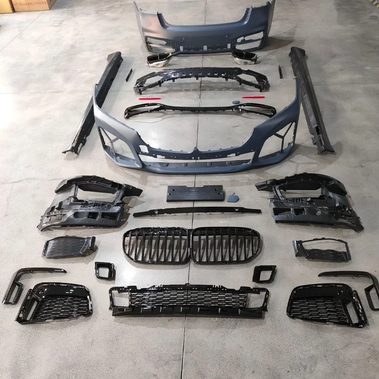 Carbon fiber car body kit modification front and rear bumper black lip grille for BMW 7series G11 G12 upgraded to M760 2016-2021