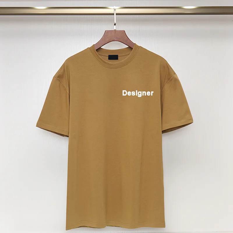 Классическая хлопковая Футболка с круглым вырезом, роскошная дизайнерская футболка с лазерным принтом, Высококачественная Дизайнерская одежда