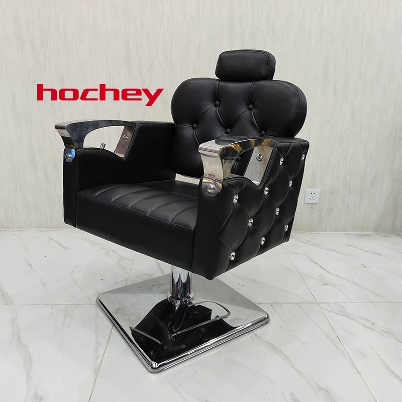 Hochey  Luxury High Quality Hair Salon Haircut Chair For Beauty Salon Adjustable High Seat Barber Chair Salon