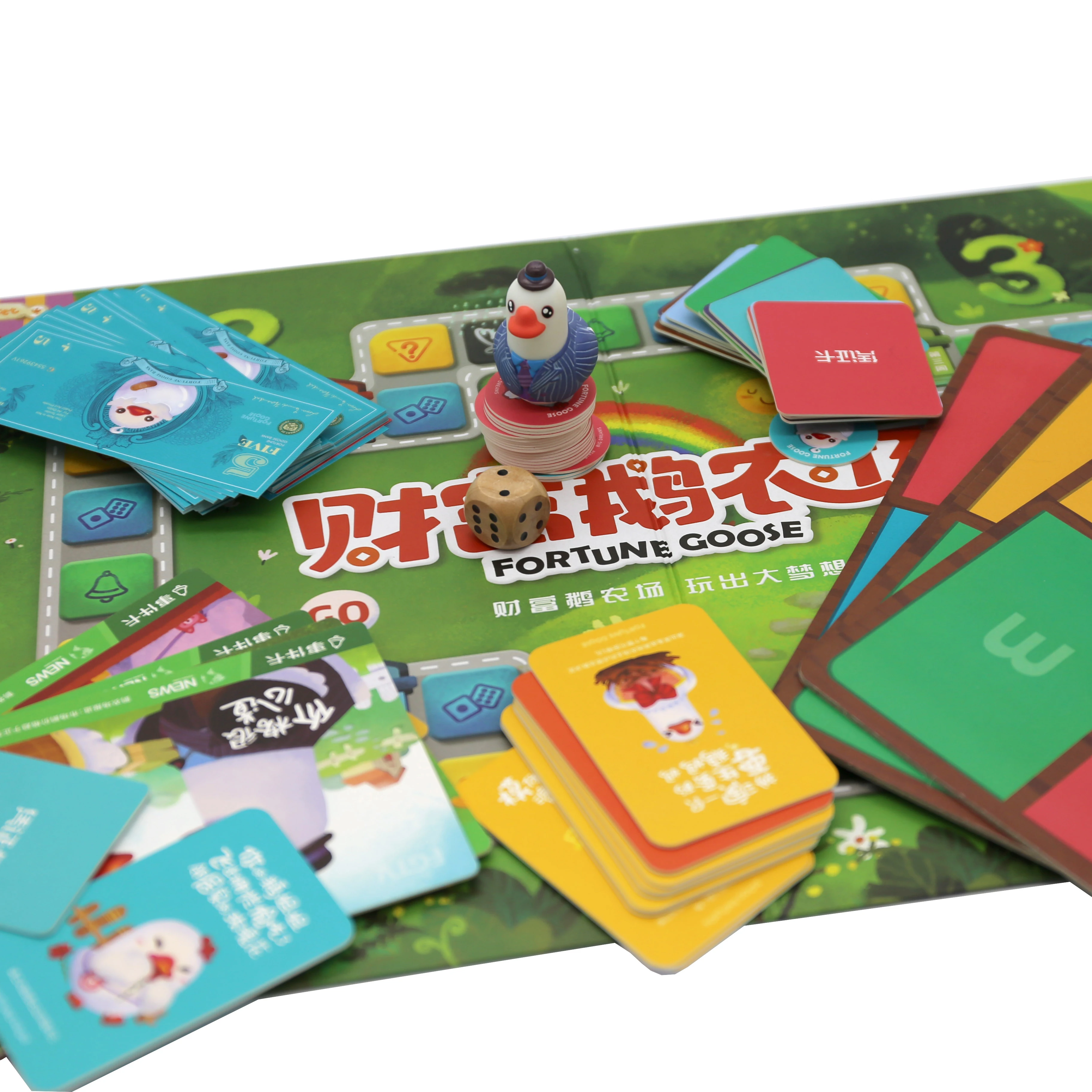 Hot Sale Popular FORTUNE GOOSE Virtual Money Trading Game Cards Board Games for Children
