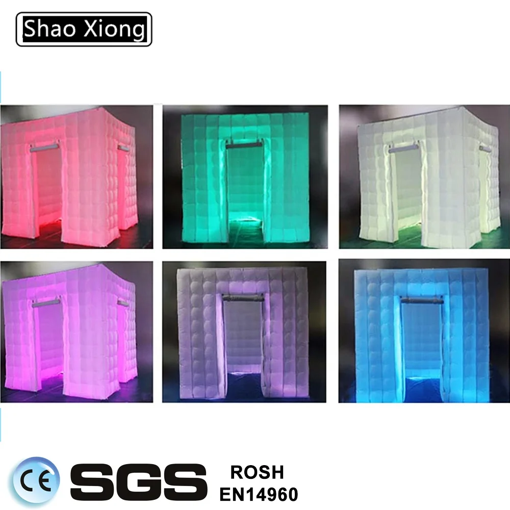 NEW Design Portable Advertising Inflatables Led Tent Photo Booth Inflatable Led Photo Booth Enclosure for Party Event Decoration