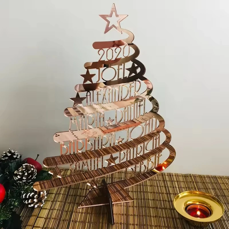 Home Decorations DIY Acrylic Ornament Christmas Tree With Handmade Freestanding Christmas Trees