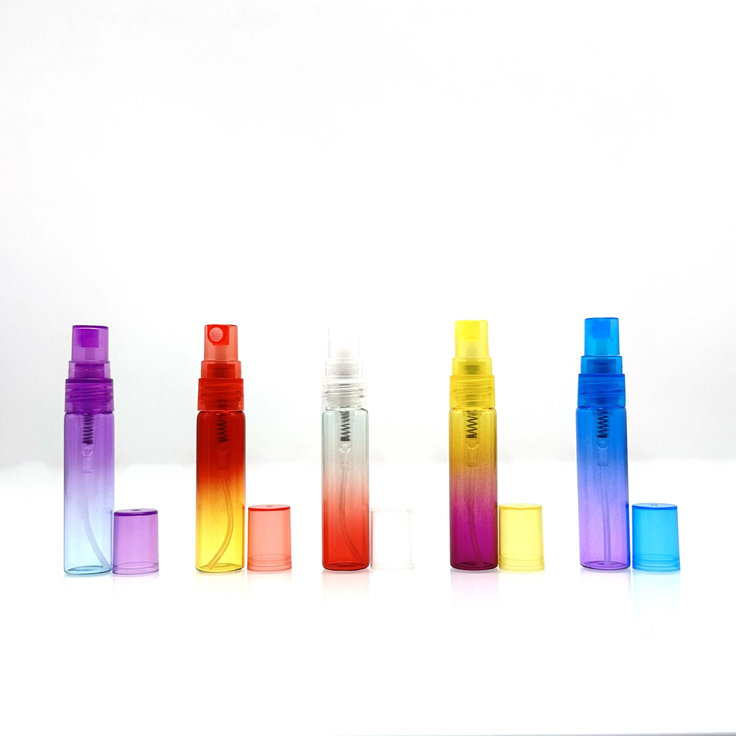 2ml 3ml 5ml 10ml amber glass atomiser bottle with gold spray top