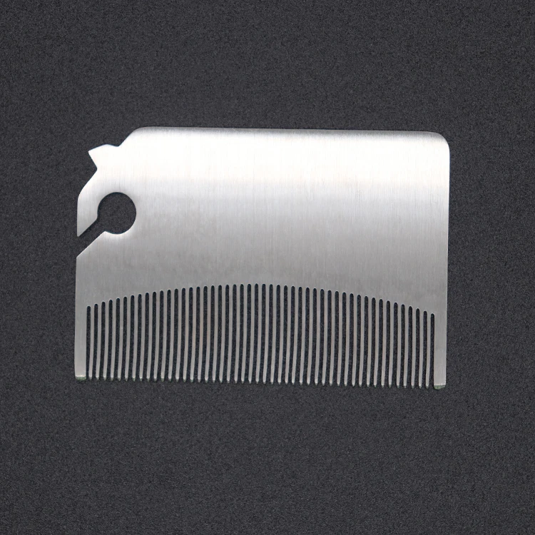 
Hot Sale Fine Coarse Teeth Anti Static Small Stainless Steel Mustaches Comb Mens Beard Pocket Comb C0004 