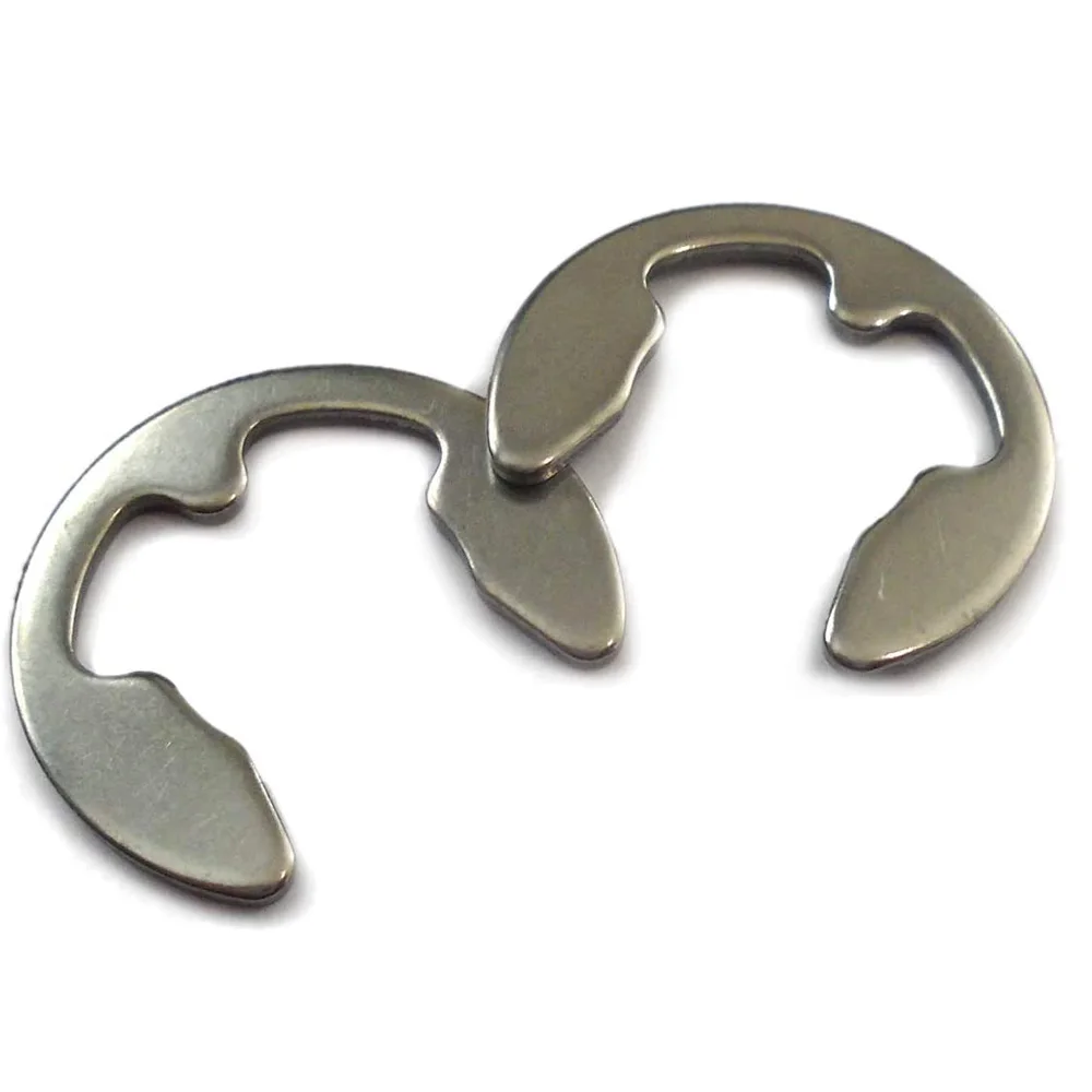 E shape clip washer for shaft stainless steel e-clip lock e clip washer