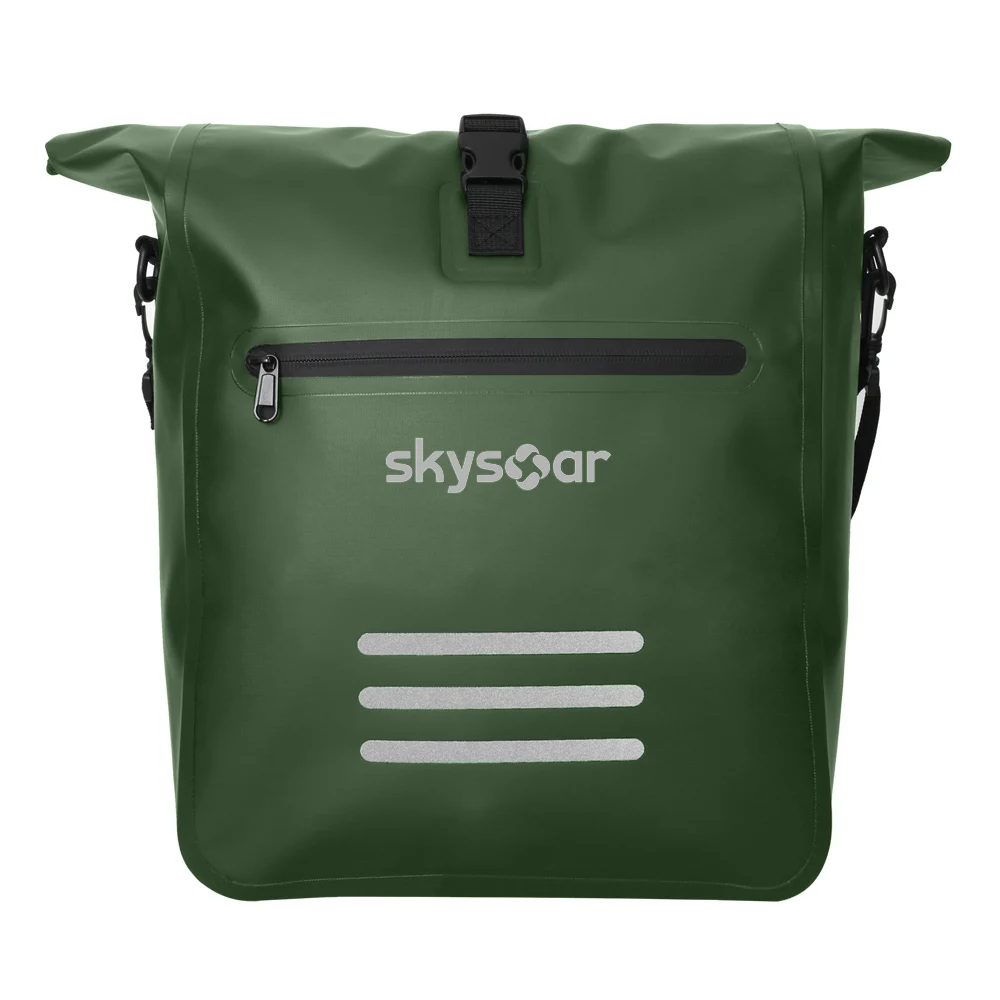 OEM 15L PVC Tarpaulin Bicycling Cycling Riding Waterproof Rolltop Bicycle Rear Rack Pack Bike Pannier Bag