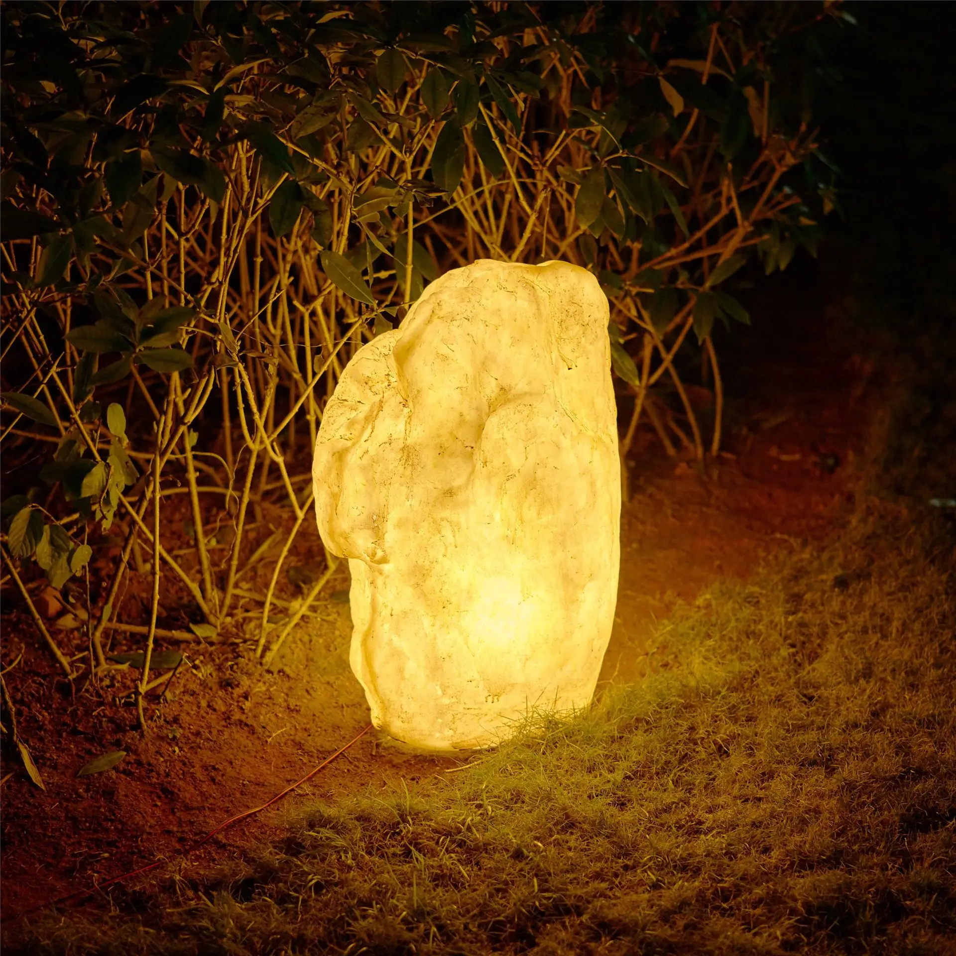 ZOMI led light outdoor garden light decoration 3W Resin Stone Outdoor Garden Decorations Led Resin Stone Lamp