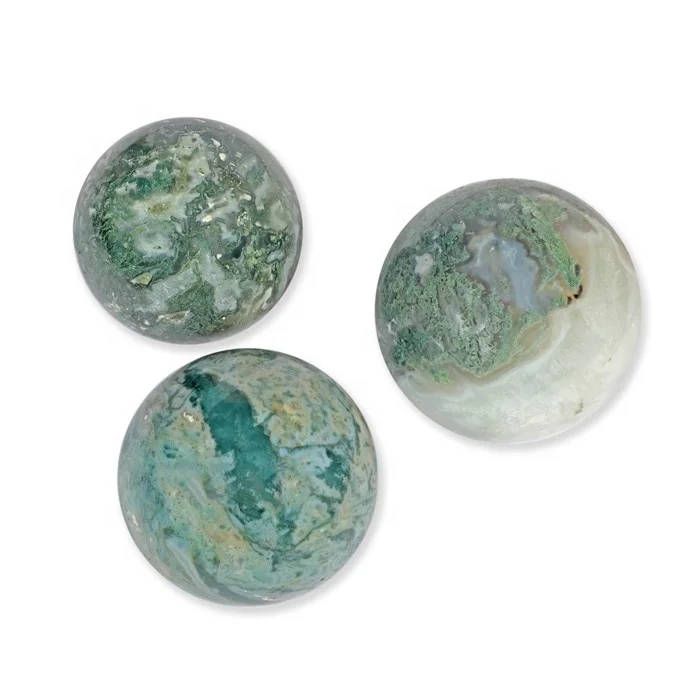 Moss Agate Ball Healing Gemstone spheres Buy Online Hand Crafted Meditation Crystal Ball | Home & Office Decoration | Gifts