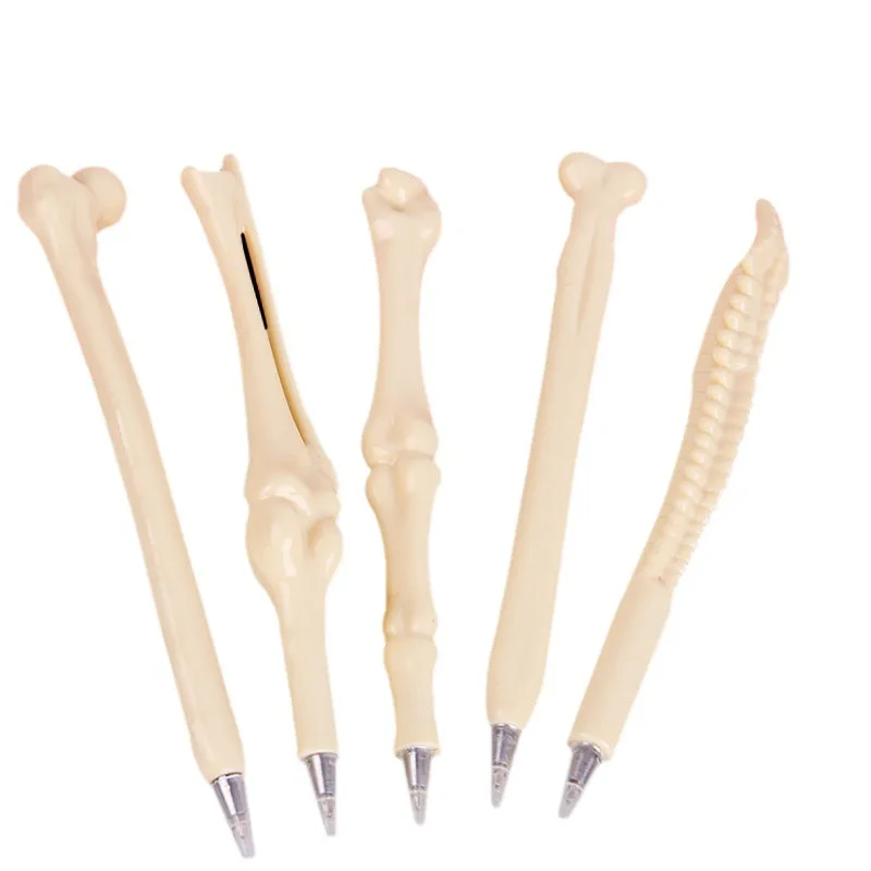 New Student Bone Shape Ballpoint Pen 4-Color Printed Plastic Pen for Automotive Insurance Education Targeted for Doctors Nurses