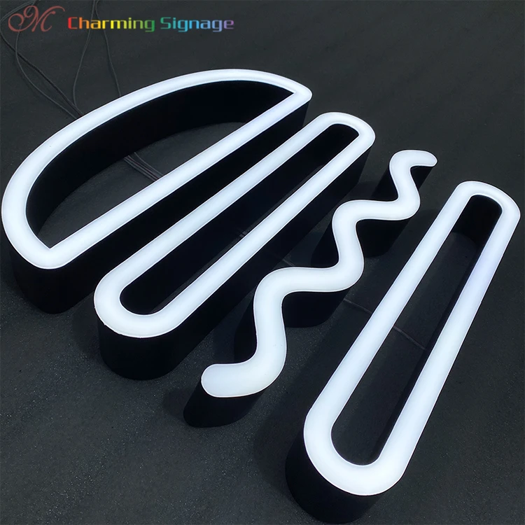 Outdoor Advertising Brand Signage 3D Acrylic Letters LED Sign Custom Logo Signs Wall Mounted