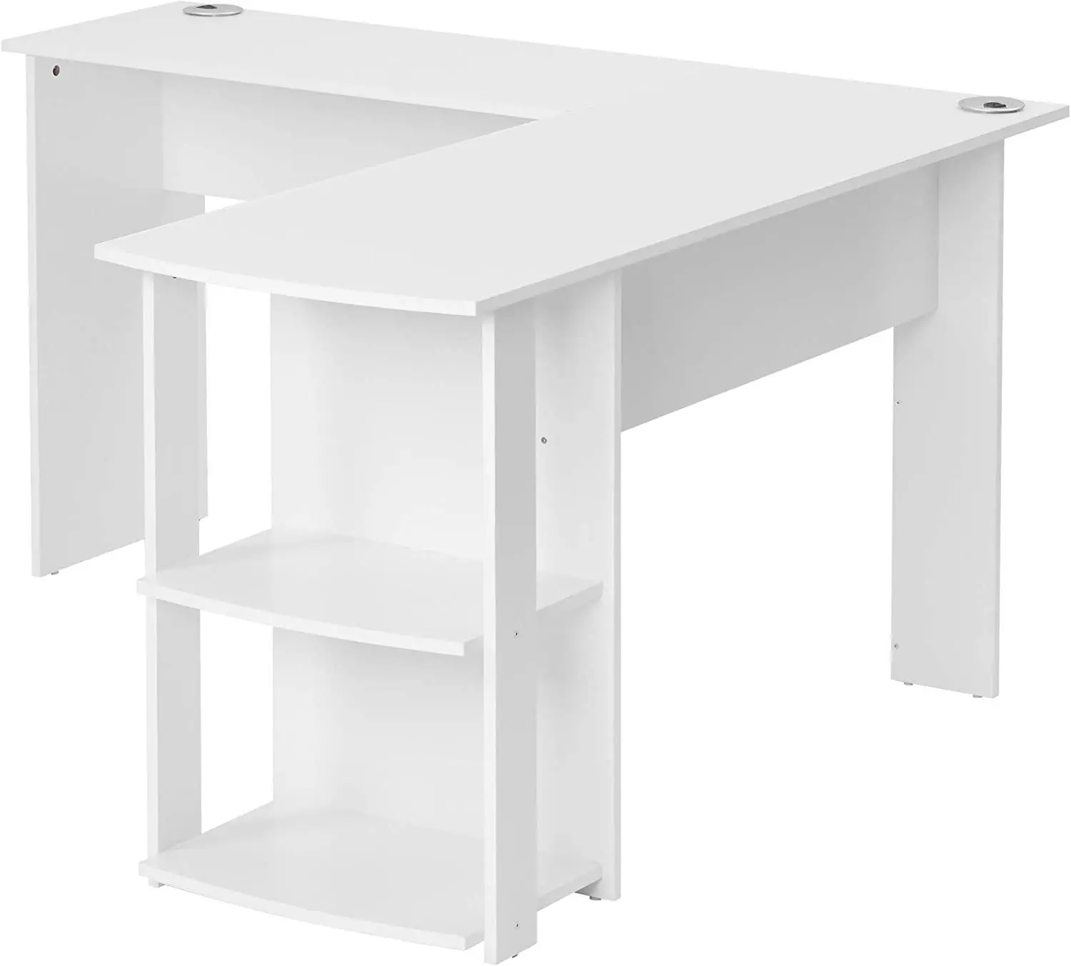 Simple L-type Study Office Computer Desk Wooden L-Shaped Computer Desks Home Office PC Study Writing Table With Storage Shelves