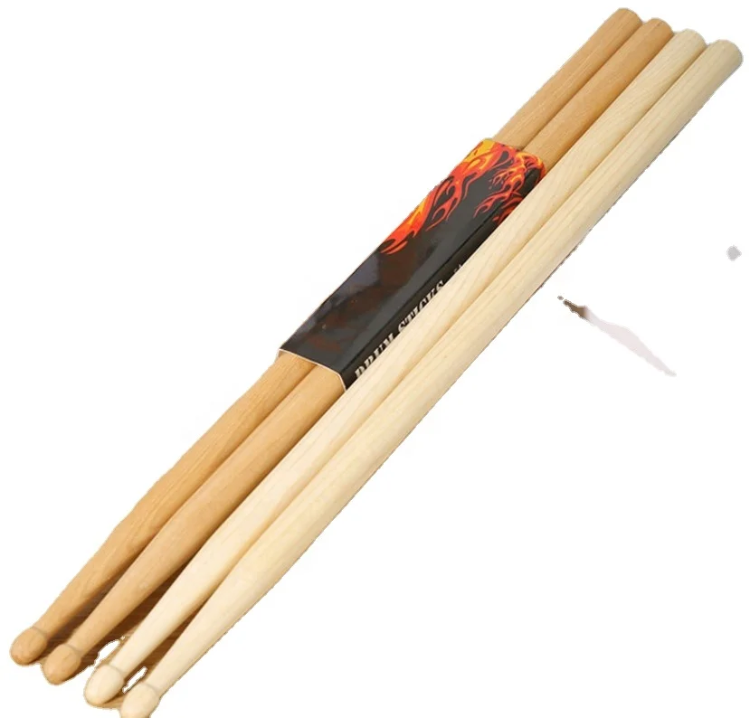 Cheapest students beginner 5a 7a drumsticks oak maple north america hickory colorful drum sticks OEM