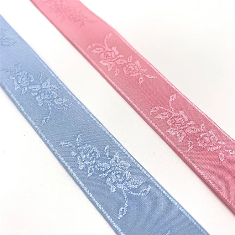 Factory direct high quality jacquard elastic band nylon plush stretch bra shoulder strap