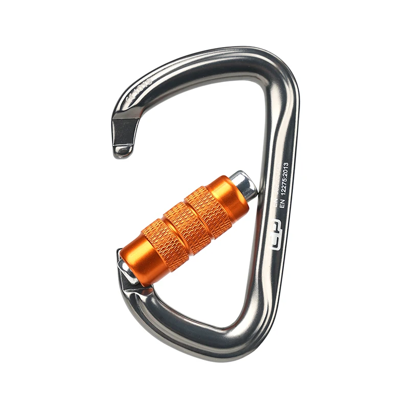 Custom Heavy Duty 35KN Powerful Aluminum Alloy Swivel Self-locking Hook with Snap Climbing Carabiner
