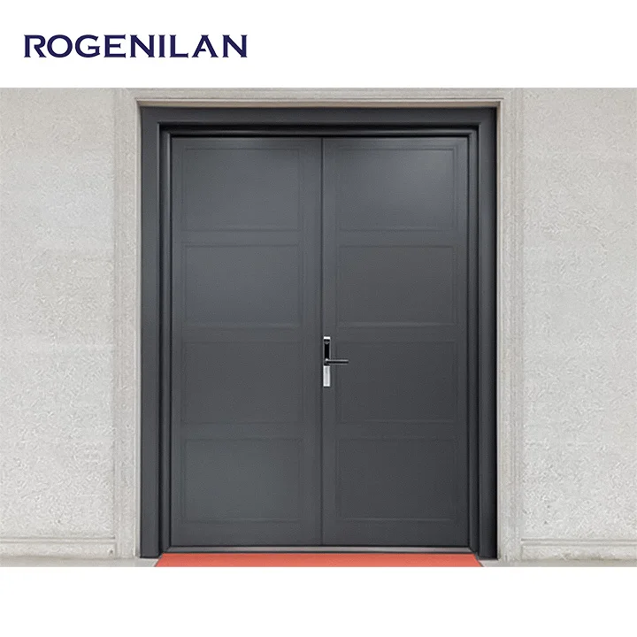 Rogenilan алюминиевая передняя двойная входная дверь внешняя
