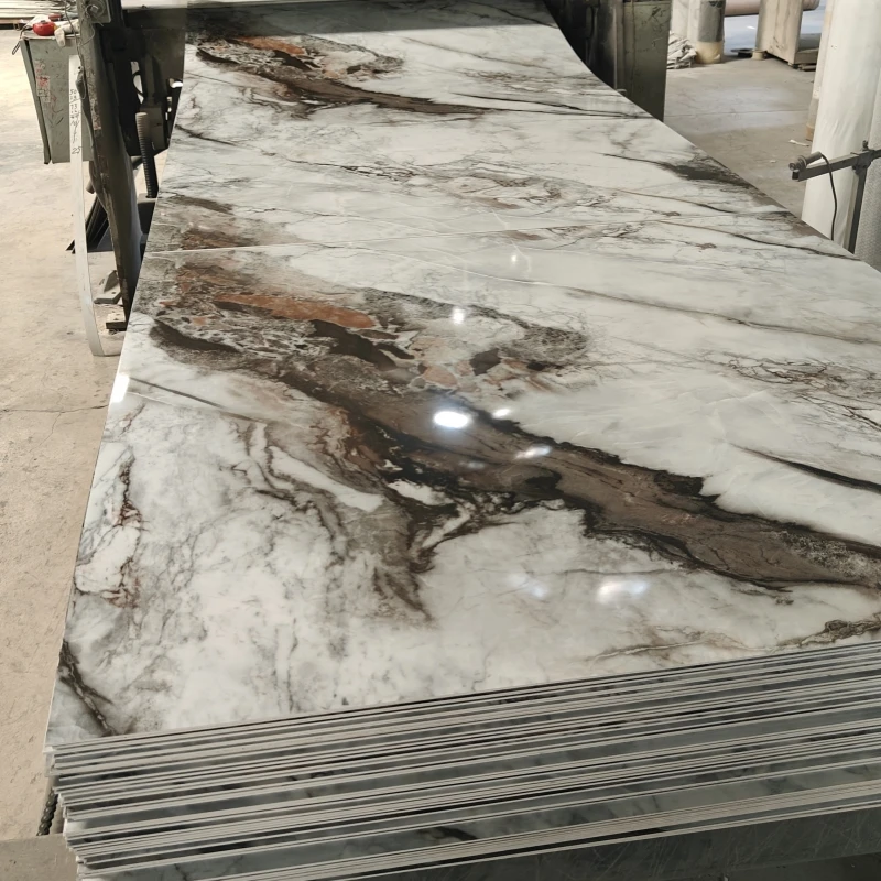 Заводская цена декоративный материал ПВХ мрамор альтернативные панели УФ покрытие доски