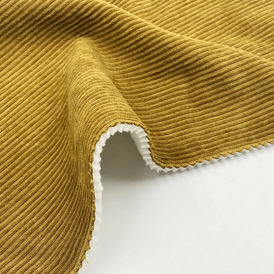 Fashion winter coat men woman garment suit Burnout outdoor wide wale corduroy bonded think fleece fabric for jacket