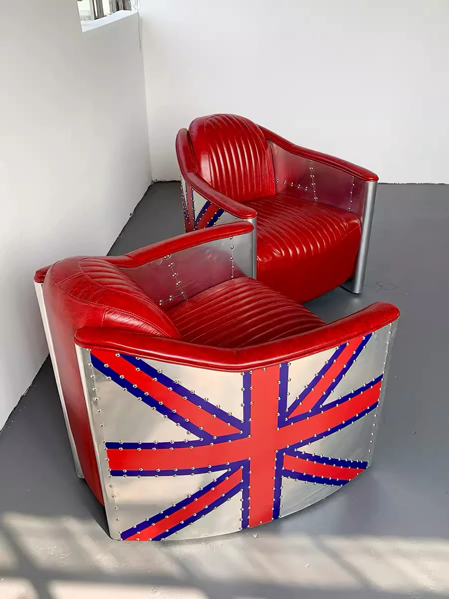 Винтажная классическая мебель sillones промышленный ретро деревенский английский стиль авиатора деревянный диван-стул для кафе