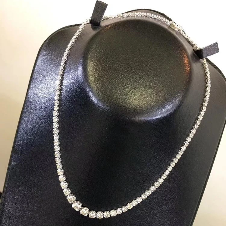 Wholesales 18K 10 carat Diamond Tennis Chain Necklace Jewelry
