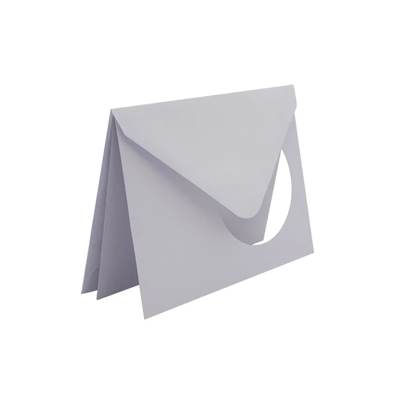 Wholesale low price colorful blank Round Window Photo frame business envelopes graduation wedding invitation cards velvet envelo