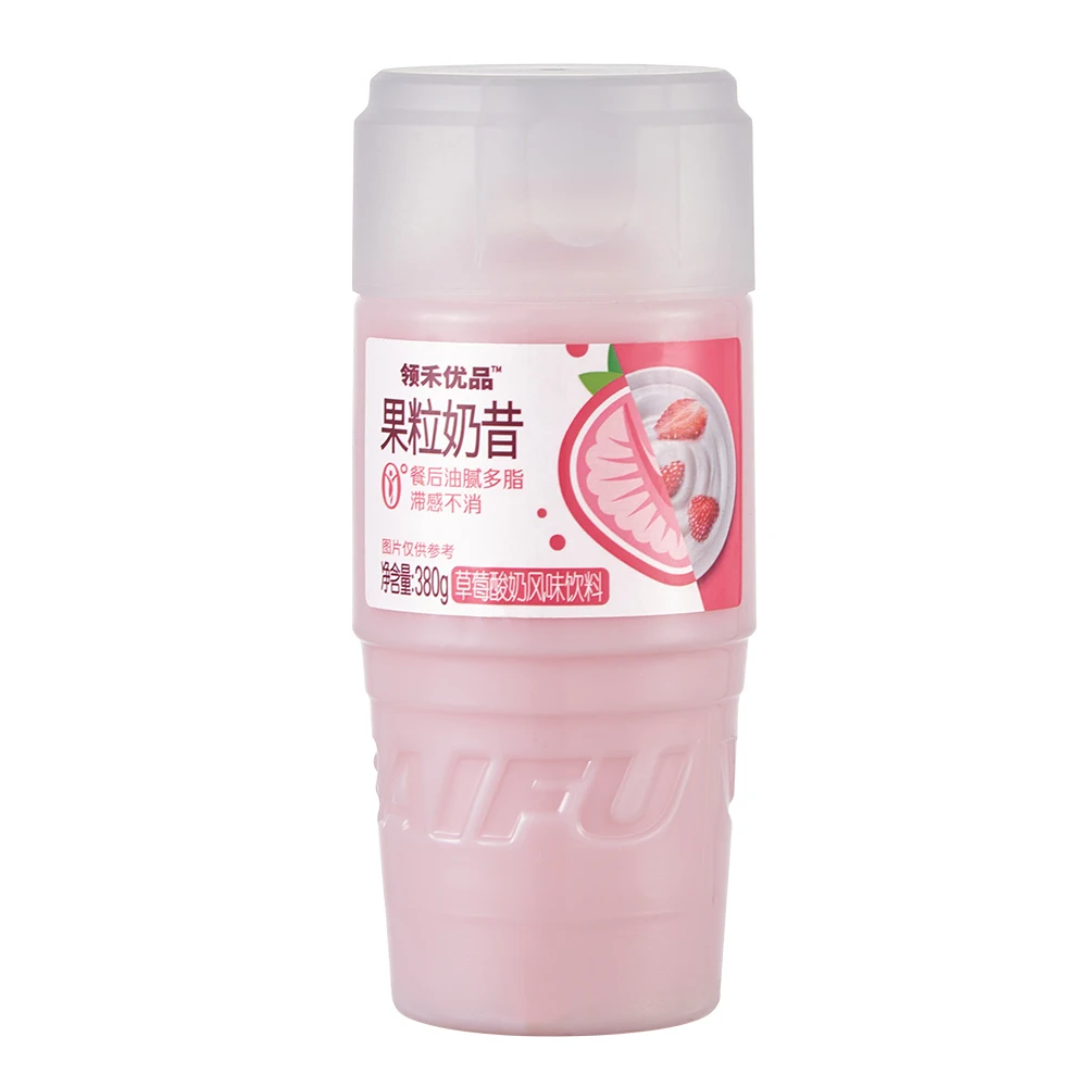 OEM ODM Manufacturer 380g PP Plastic Bottle High Quality Strawberry Passion Fruit Flavor Smoothie Drinks