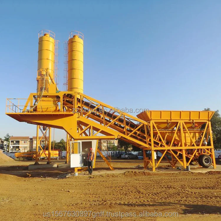 Construction machinery Mobile Concrete mixer plant 75m3/h concrete batching plant batching plant price for sale