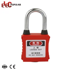Durable 38mm Nylon Body 38mm ABS Safety Lockout Padlock