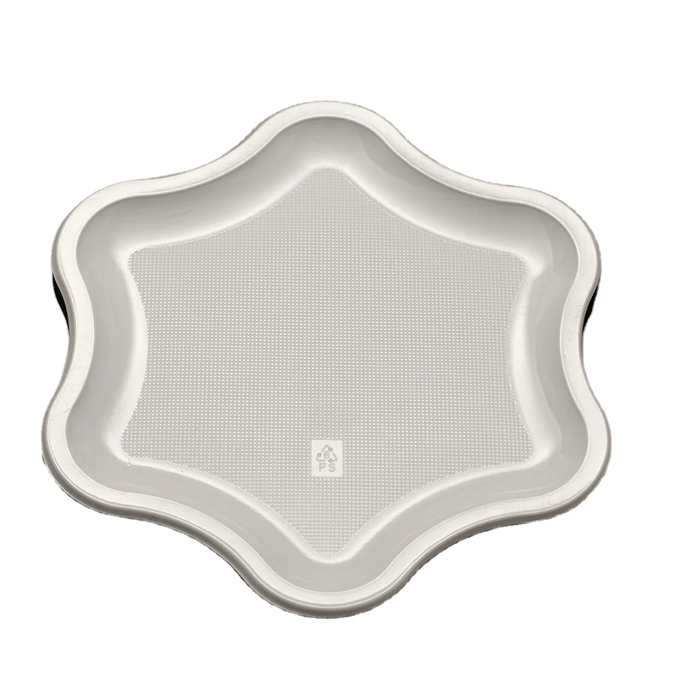 Customizable Disposable Plastic Hexagonal Star Plate Plate Can Be Used For Wedding Families