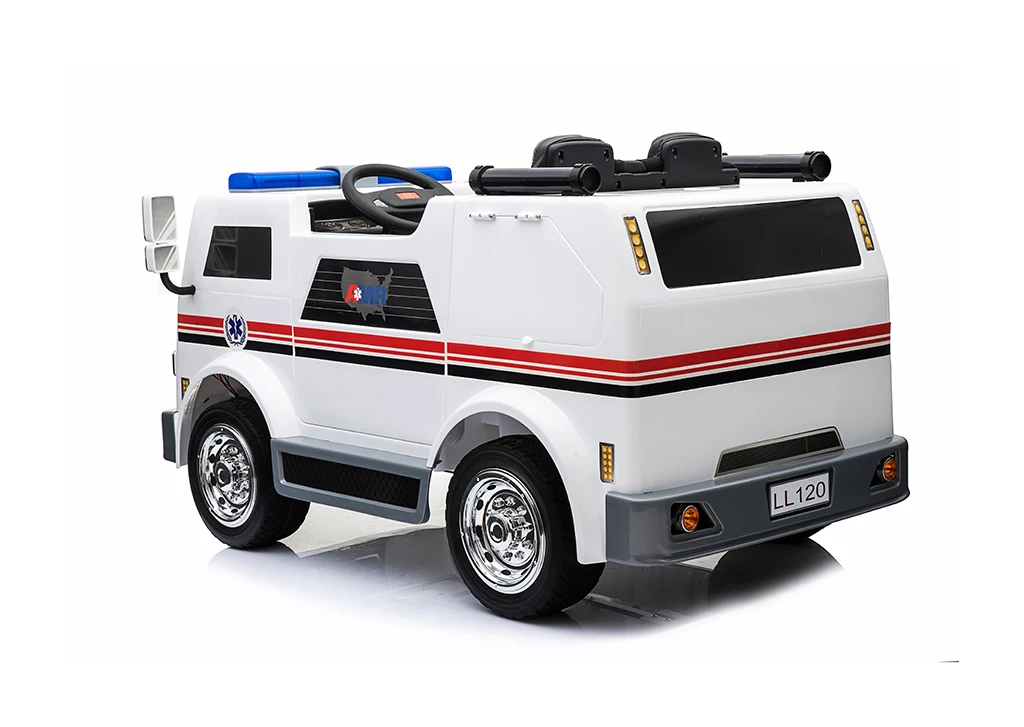 12V Big fire truck Electric Ride-On Car for 1-8 Years Old Powerful Remote Control Toy with Small Plastic 4 Wheels motors car