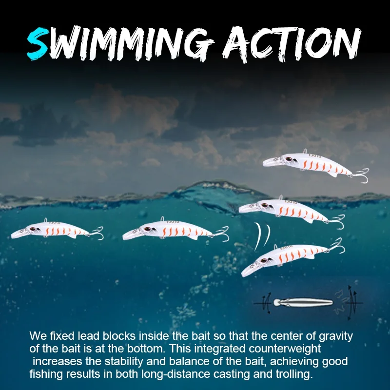 FJORD In Stock 64G 110MM Shore Long Casting Minnow with UV Sinking Minnow  Lure for Tuna Bass Fishing