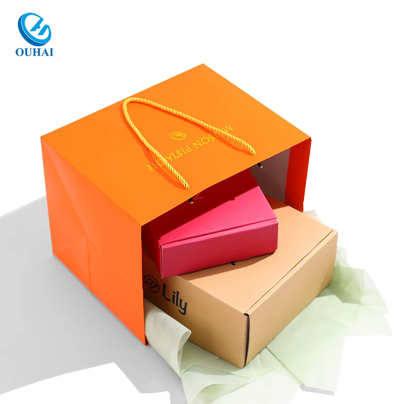 Eco Friendly and Fsc Certified Big Size Square Paper Bag Personalization Custom Two Types Triangle Gift Bag for Retail Store