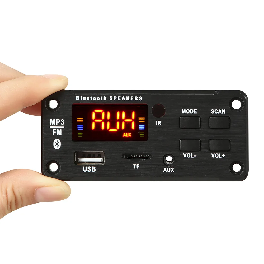 Беспроводной 12V автомобильный декодер доска автомобиля BLE MP3/WMA/USB/SD/FM-радио/AUX пластина аудио модуль цветной экран MP3 динамик