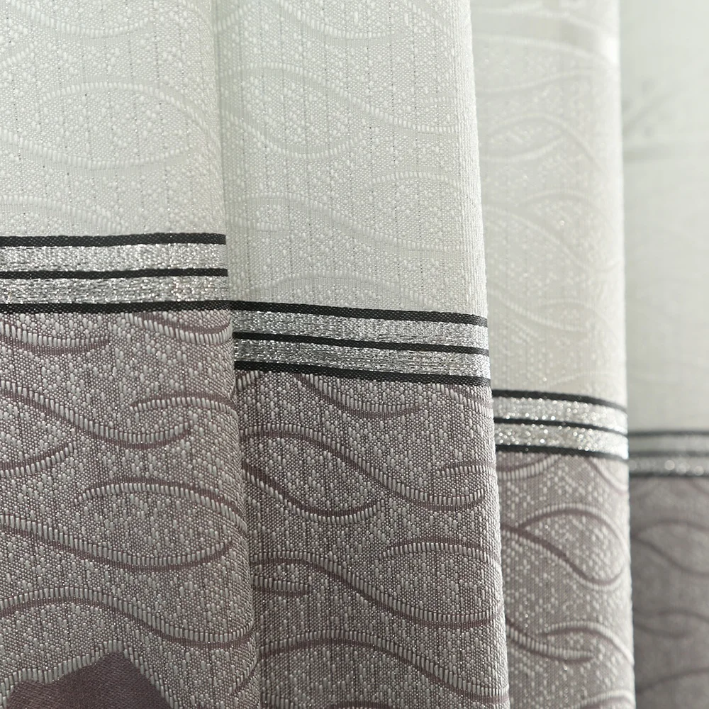 Rose Jacquard Curtain High Quality European and American Style Woven Gray Living Room Hotel Cafe 100% Polyester Jacquard Designs