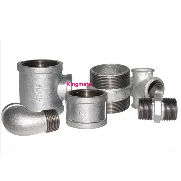 BSP Threading Malleable Iron Pipe Fittings ASTM A197 A47
