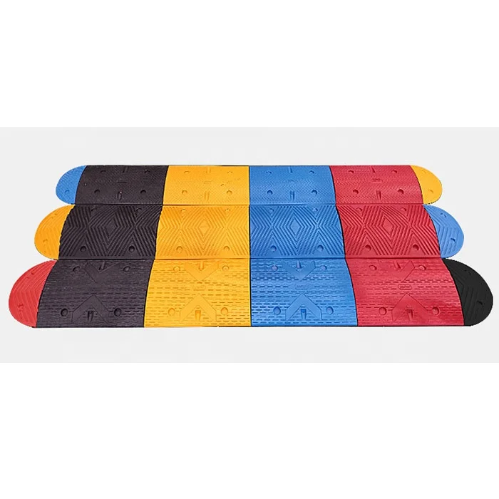 YCTRAFFIC Protector Ramp,Speed Bump Hump, Rubber Modular Speed Bump Protective Ramp Driveway Rubber Traffic Speed Bumps