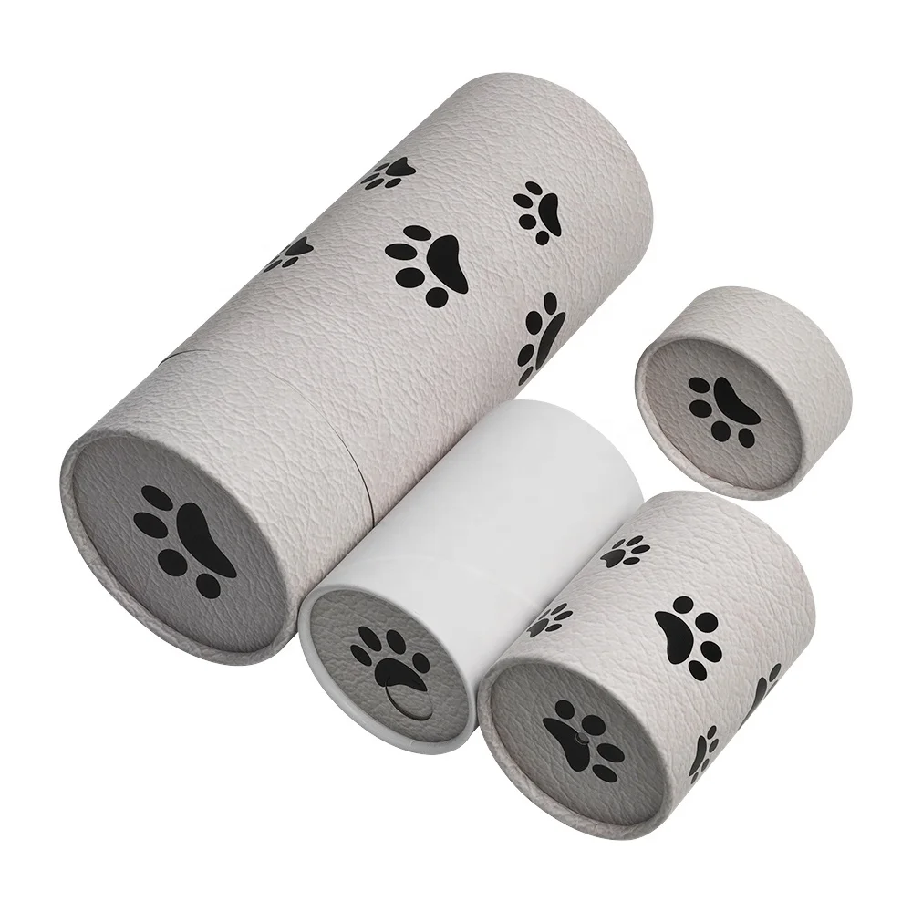 Keepsake memorial urn manufacturer cat dog paw print funeral cremation pet urns bio ashes scatter tube for water burial