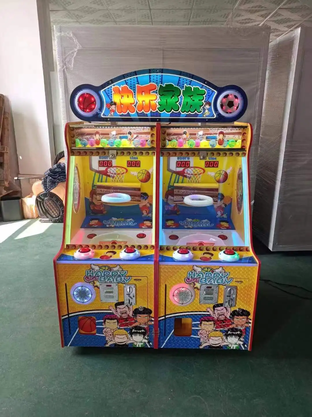 Hot Sale Coin Operated Games Happy Athletes Soccer Game Machine Shooting Basketball Game Machine