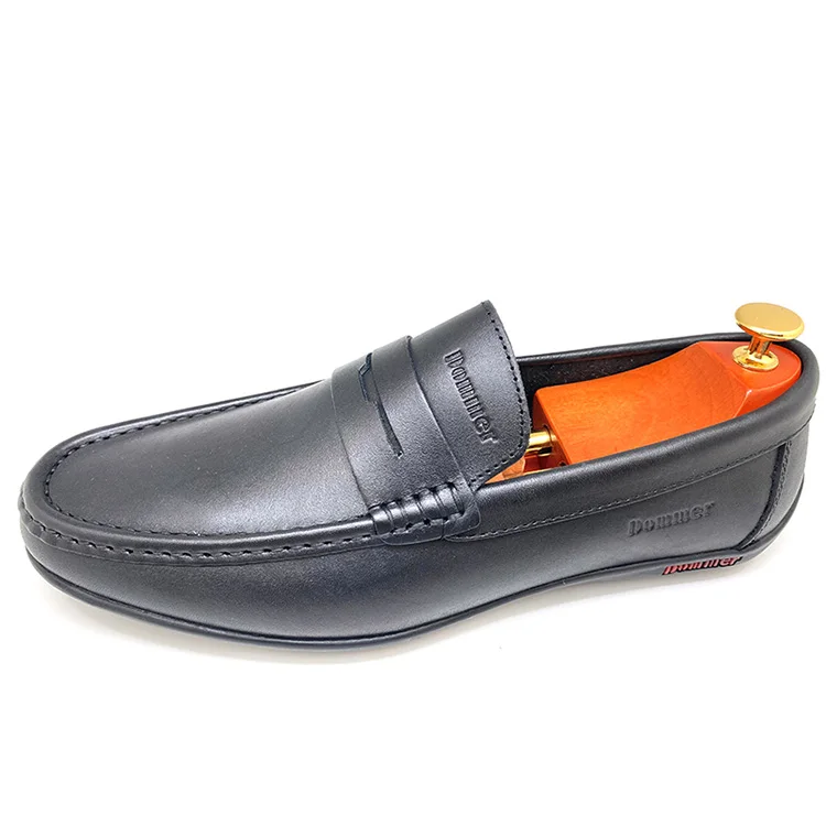 2021 italy no laces fashion men loafer shoes , comfort genuine dress shoes leather casual shoe for men