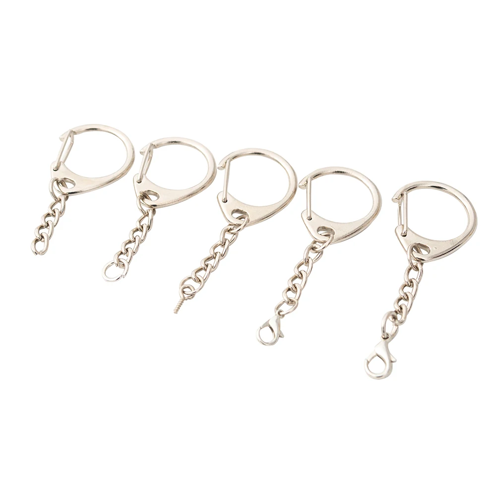 Silver Color D Rgger Clasp Swivel Clip Keychain For Keys Car Key Ring Souvenir Couple Handbag Chain Gift DIY African Map