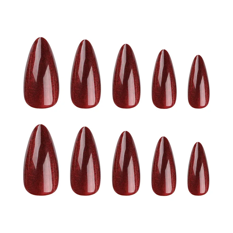 Wholesale Press on Nails Medium Win Nails with Glue artificial fingernails Cat Eye Almond Reusable False Nails