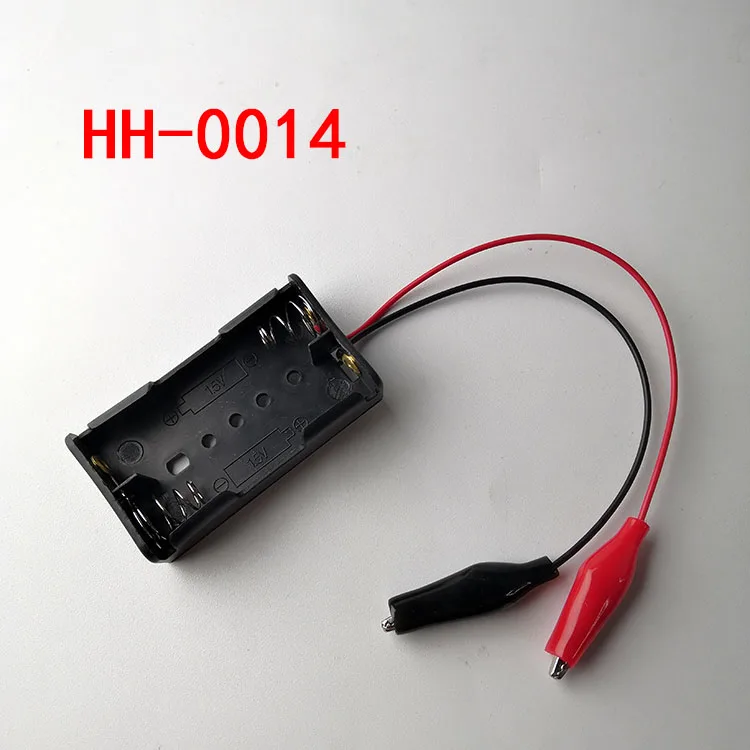 No. 5 2 battery seat with metal blade knife switch with crocodile test clip No. 5 two 3V battery boxes