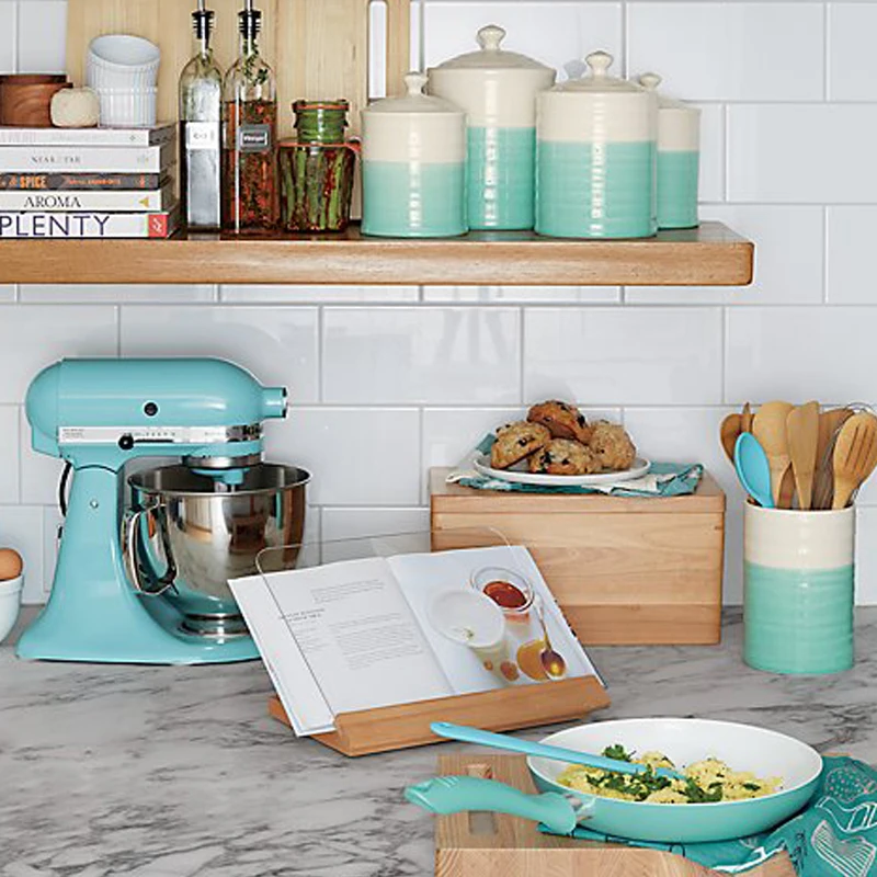 Rest Reading Stands Tablet Holder Foldable Tray Glass  Wood Cookbook Stand