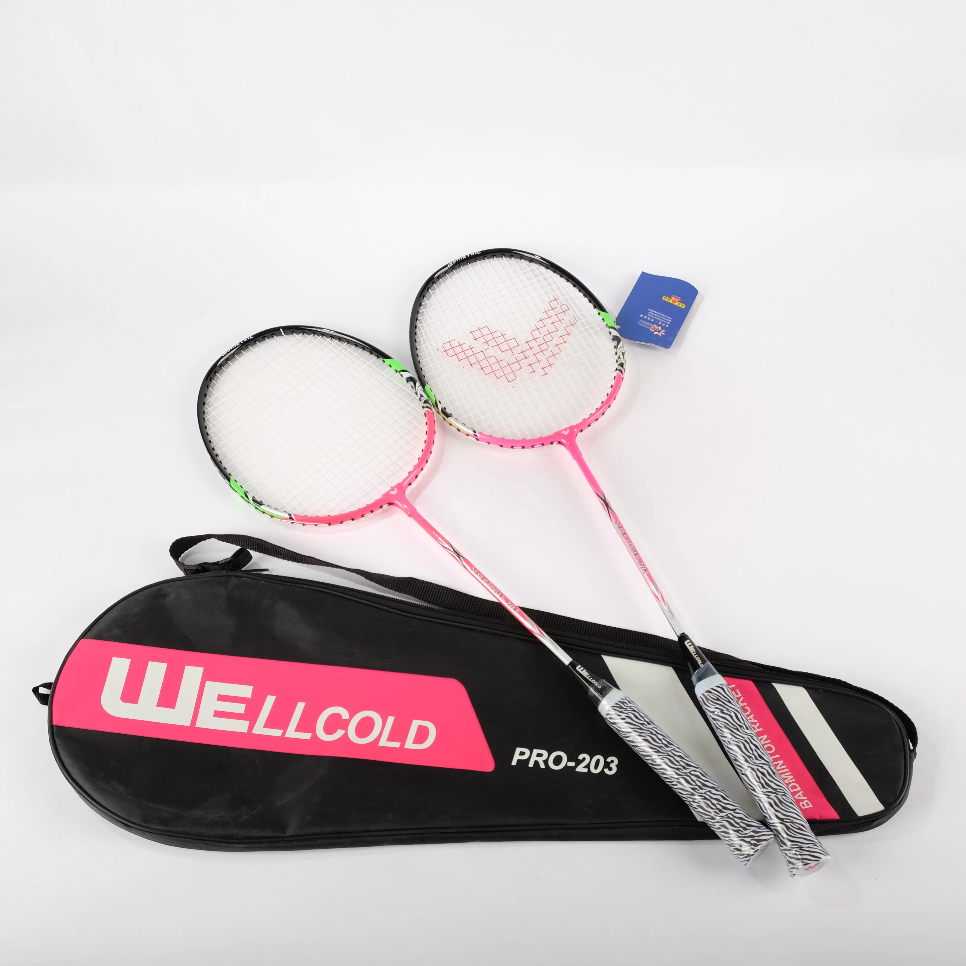 Factory wholesale professional badminton rackets set with customized design